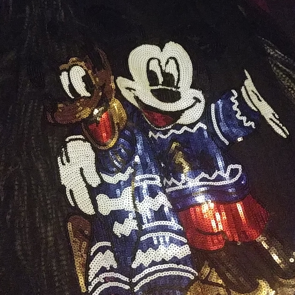 Sequin mickey mouse t shirt dress